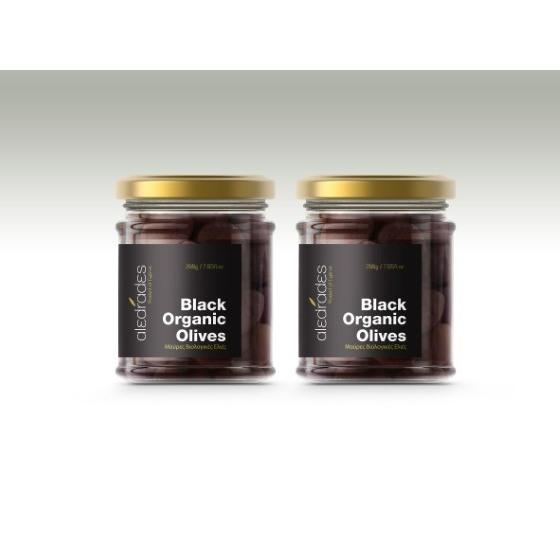 Aledrades Black Organic Olives 200g