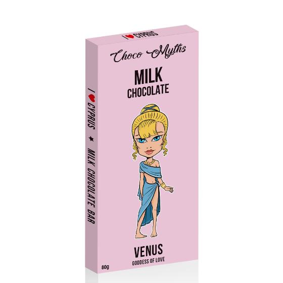 Venus Goddess Of Love Pink - Milk Chocolate Bar 80g 