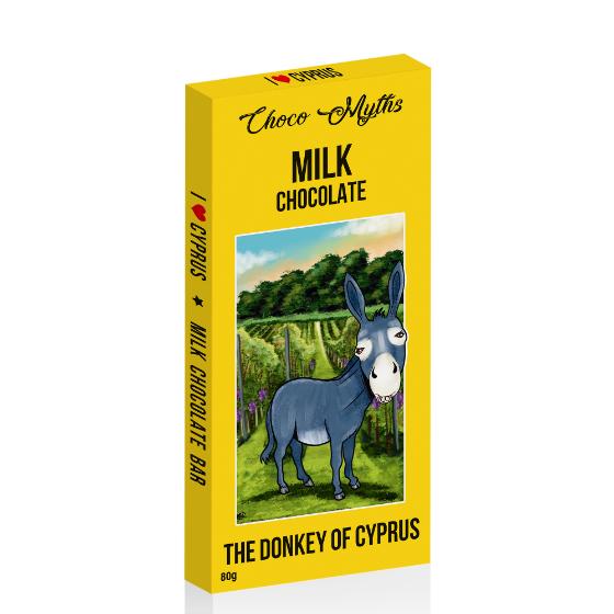 The Donkey Of Cyprus Yellow - Milk Chocolate Bar 80g