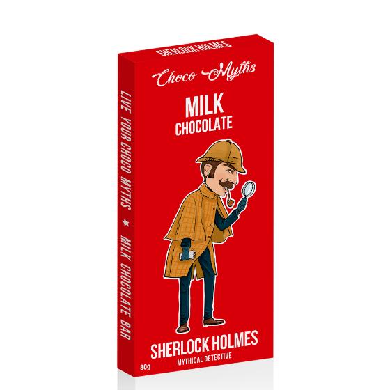 Sherlock Holmes Mythical Detective Red - Milk Chocolate Bar 80g