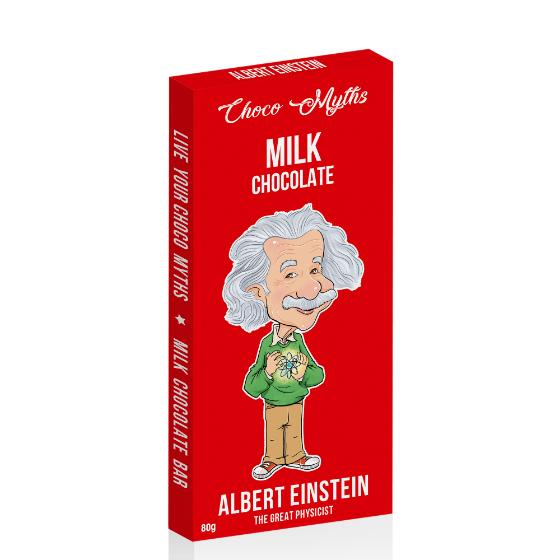 Albert Einstein The Great Physicist Red - Milk Chocolate Bar 80g