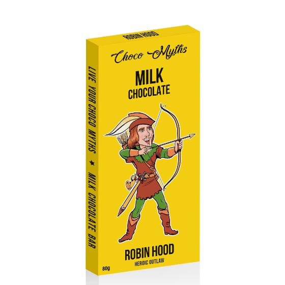 Robin Hood Heroic Outlaw Yellow - Milk Chocolate Bar 80g