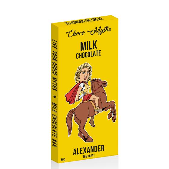 Alexander The Great Yellow - Milk Chocolate Bar 80g