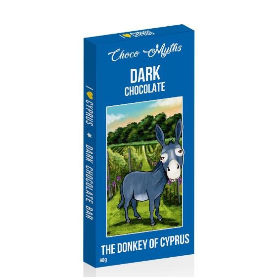 The Donkey Of Cyprus Blue - Dark Chocolate Bar 80g